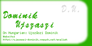 dominik ujszaszi business card