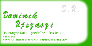 dominik ujszaszi business card